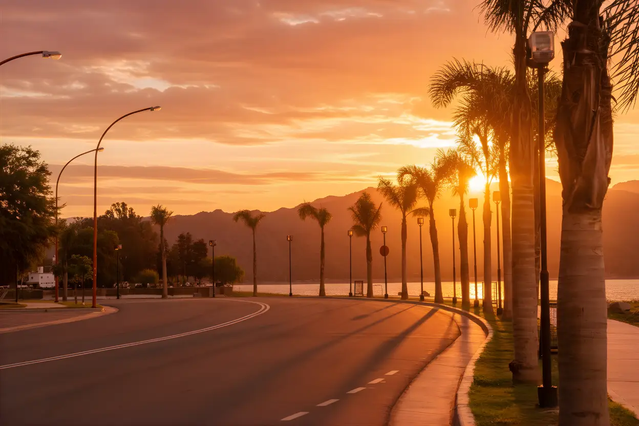 costanera villa carlos paz vista al lago