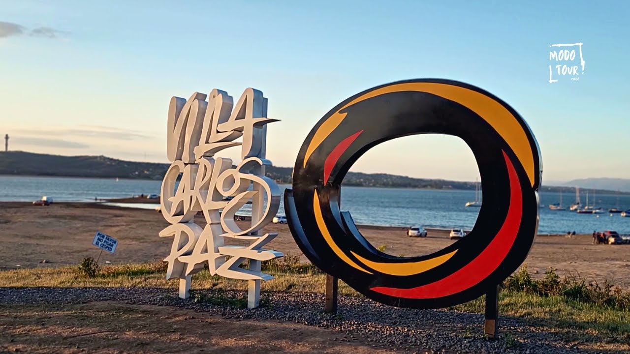 costanera lago san roque villa carlos paz atardecer
